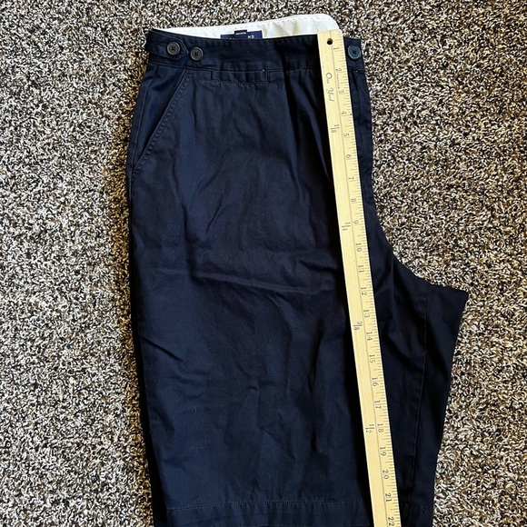 Lands' End Navy Blue Flat Front Shorts - Picture 5 of 6